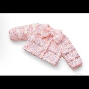 American Girl x Something Navy Topped with a Bow Doll Puffer Coat Pink